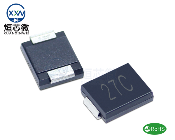 1.5SMC27CA參數,TVS二極管1.5SMC27CA瞬態(tài)抑制二極管